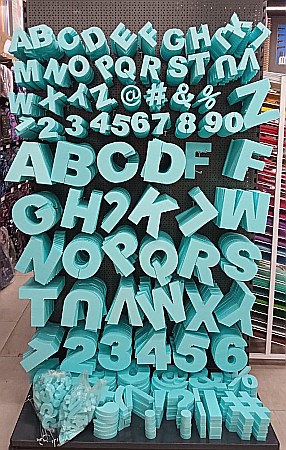 HOBBY - CARACTERE POLISTIREN EXTRUDAT 10*2CM