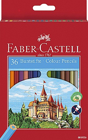 RECHIZITE SCOLARE - LEC CREIOANE COLORATE FABER-CASTELL ECO CU ASCUTITOARE 36/SET  FC120136