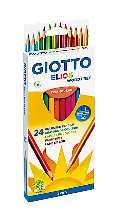 RECHIZITE SCOLARE - FIL CREIOANE COLORATE 24/SET GIOTTO ELIOS TRIUNGHIULARE 275900