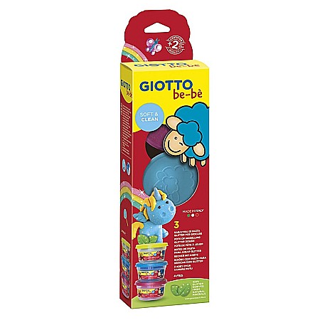 Pasta pentru modelaj - FIL PLASTILINA MODELAJ GIOTTO BEBE GLITTER 3/SET 479700