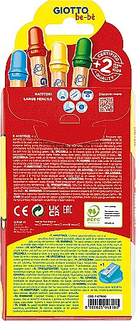 FIL CREIOANE COLORATE GIOTTO BEBE CU ASCUTITOARE 6/SET 477600 [2]
