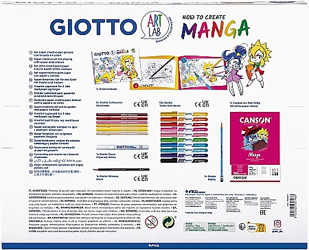 FIL KIT CREATIV GIOTTO ART LAB 50 PIESE HOW TO CREATE MANGA ART LAB 582300 [2]