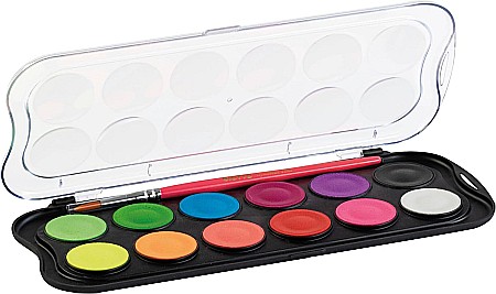 FIL ACUARELE GIOTTO 12/SET + PENSULA, CULORI FLUO, CANDY COLLECTION 351400 [1]