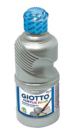 RECHIZITE SCOLARE - FIL VOPSEA ACRILICA GIOTTO 250ML  ARGINTIU 533900