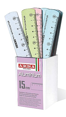 RECHIZITE SCOLARE - ARD RIGLA 15CM ALUMINIU DIVERSE CULORI 17815COLBAR