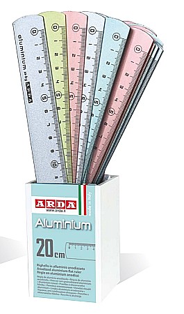 RECHIZITE SCOLARE - ARD RIGLA 20CM ALUMINIU DIVERSE CULORI 17820COLBAR