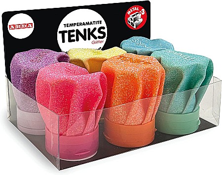 RECHIZITE SCOLARE - ARD ASCUTITOARE TRIPLA CU CONTAINER TEXTIL GLITTER TENKS DIVERSE CULORI TEK02SC