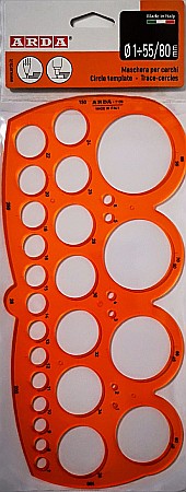 Sabloane - ARD SABLON CERCURI DIAMETRU 1MM LA 55/80MM 278*141MM 7126