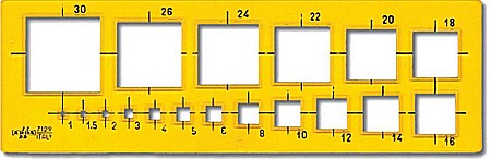Sabloane - ARD SABLON PATRATE DIAMETRU 1MM LA 30MM 197*63MM 7129
