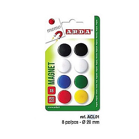 MIJLOACE DE PREZENTARE - ARD MAGNETI 20MM 8/SET ARDA ACL01