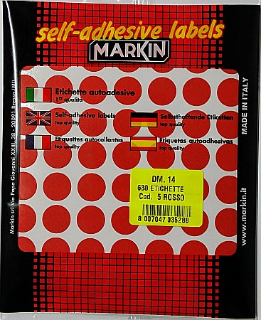HARTIE PRODUSE DIN HARTIE - SCR ETICHETE BULINE 630/SET 14MM ROSU