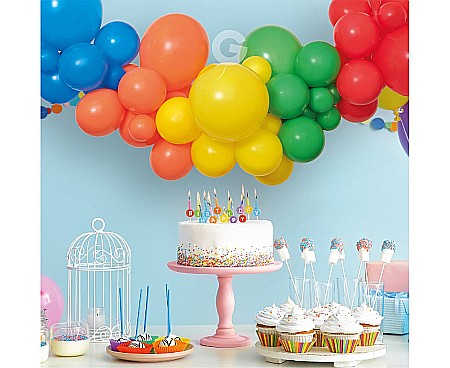 GOD GHIRLANDA DIN BALOANE GEMAR DIY Rainbow, 2m, 65/set 031300 [1]