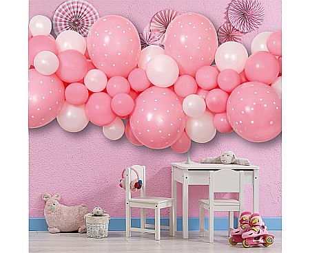 GOD GHIRLANDA DIN BALOANE GEMAR DIY Baby Pink, 2m, 65/set 031355 [1]