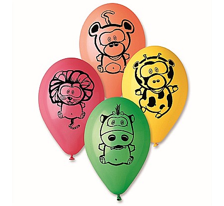 ARTICOLE PARTY - GOD BALOANE Premium Balloons 'Jungle Animals", 30cm, mix GS110/P145