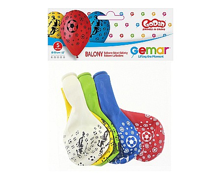 GOD BALOANE Premium Balloons "Soccer Players", 30cm, mix 5/set GS110/P152 [1]