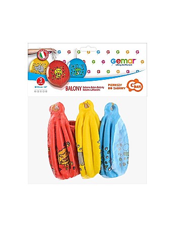 GOD BALOANE Balloons Premium Animals, ball shape with rubber band 3/set GB/PG21 [1]