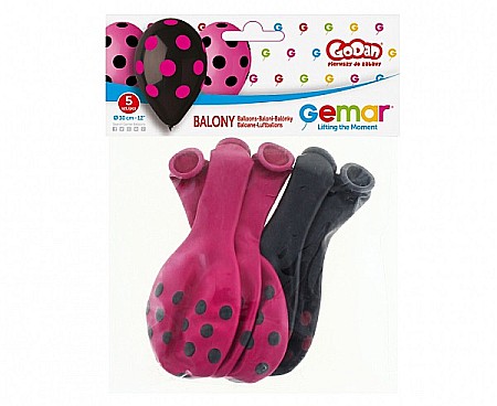 GOD BALOANE LATEX GEMAR Dots, 30cm, Hen night, 5/set GS110/P157HN [1]