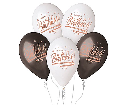 ARTICOLE PARTY - GOD BALOANE PREMIUM HELIUM BALLOONS, Happy Birthday, 33cm 5/set GMS120/798