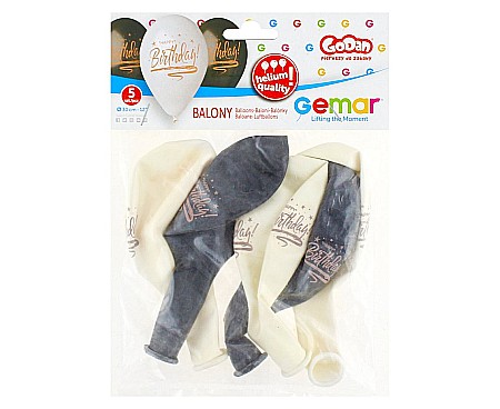 GOD BALOANE PREMIUM HELIUM BALLOONS, Happy Birthday, 33cm 5/set GMS120/798 [2]