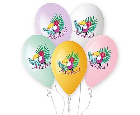 GOD BALOANE Premium helium balloons "Toucan - Aloha", 33cm, mix 5/set GS120/786 [0]