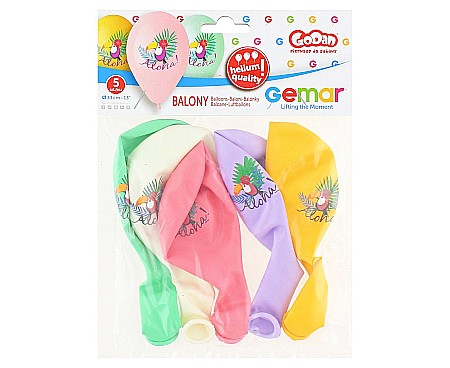 GOD BALOANE Premium helium balloons "Toucan - Aloha", 33cm, mix 5/set GS120/786 [1]