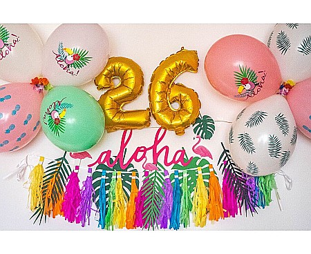 GOD BALOANE Premium helium balloons "Toucan - Aloha", 33cm, mix 5/set GS120/786 [2]