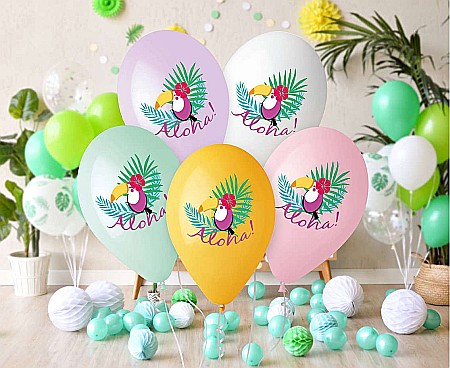 GOD BALOANE Premium helium balloons "Toucan - Aloha", 33cm, mix 5/set GS120/786 [3]