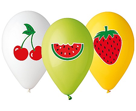 GOD BALOANE Premium helium balloons 'Fruits", 33cm, mix 5/set GS120/75X [0]