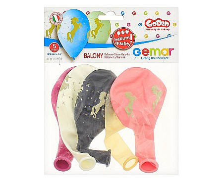 GOD BALOANE LATEX GEMAR GOLD UNICORN 33CM 5/SET GS120/ZJ [1]