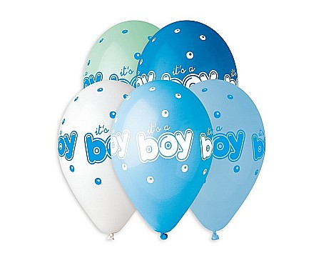 GOD BALOANE Premium helium ballons, It's a Boy, 33cm, 5/set GS120/943 [0]
