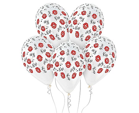 ARTICOLE PARTY - GOD BALOANE Premium helium balloons KIss Kiss, 33cm, 5/set GS120/946