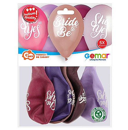 GOD BALOANE Premium helium ballons, Ladies Night, 33cm, 5/set GMS120/LNG [1]