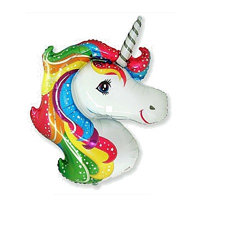 Baloane si accesorii - GOD BALON FOLIE ALUMINIU Unicorn head, 61cm, 901774