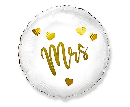 Baloane si accesorii - GOD BALON FOLIE ALUMINIU Mrs, white, 48cm 401622