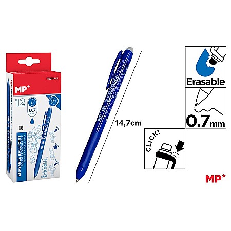 Pixuri cu radiera - PIX CU RADIERA IPB 0.7MM CLICK ALBASTRU PE211A-S