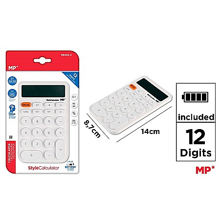 APARATURA PENTRU BIROU - CALCULATOR STYLE IPB 12DIG ALB PE033-2