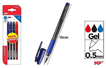 INSTRUMENTE DE SCRIS - PIX CU GEL IPB 0.5MM 4/SET CULORI ASORTATE PE164-1