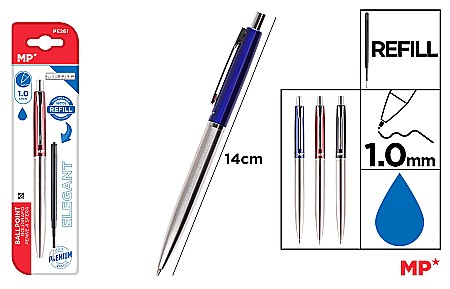 INSTRUMENTE DE SCRIS - PIX IPB METALIC ROSU/NEGRU/ALBASTRU 1.0MM + MINA PE261