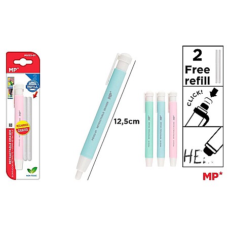 RECHIZITE SCOLARE - RADIERA IPB TIP CREION + 2 REZERVE CULORI PASTEL PG122-01