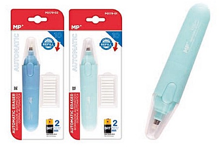 RECHIZITE SCOLARE - RADIERA ELECTRICA IPB CU 10 REZERVE ALBASTRU DESCHIS PG179-01