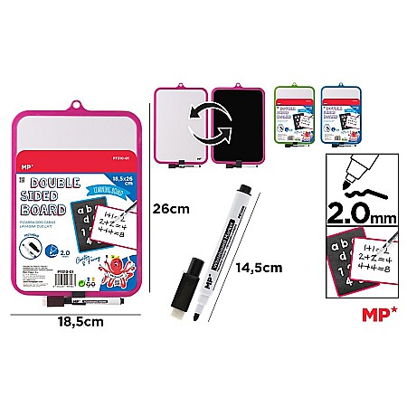 MIJLOACE DE PREZENTARE - WHITEBOARD IPB 2 FETE 18.5*26CM PT310-01