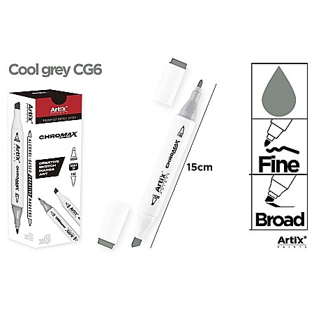 FINE ARTS&GRAPHICS - ART MARKER IPB 2 CAPETE GRI INCHIS COOL CG6 PP915-113 nn