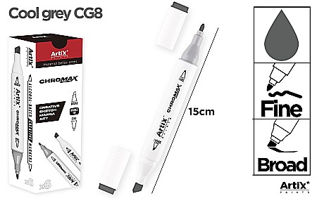Markere creative 2 capete - ART MARKER IPB 2 CAPETE GRI CG8 PP915-114 nn