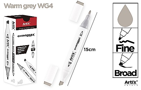 Markere creative 2 capete - ART MARKER IPB 2 CAPETE GRI INCHIS CALD WG4 PP915-118 nn