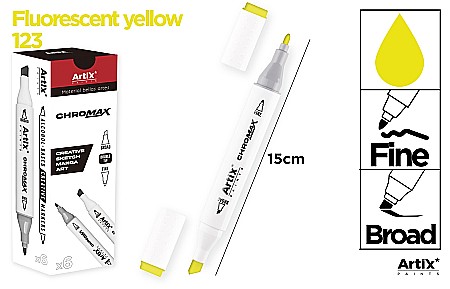 Markere creative 2 capete - ART MARKER IPB 2 CAPETE GALBEN FLUORESCENT 123 PP915-13 nn