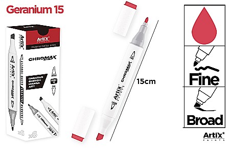 Markere creative 2 capete - ART MARKER IPB 2 CAPETE ROSU MUSCATA 15 PP915-15 nn