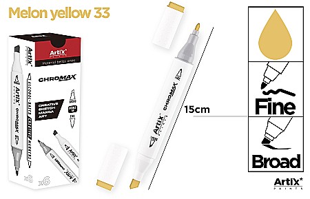 Markere creative 2 capete - ART MARKER IPB 2 CAPETE GALBEN PEPENE 33 PP915-33 nn