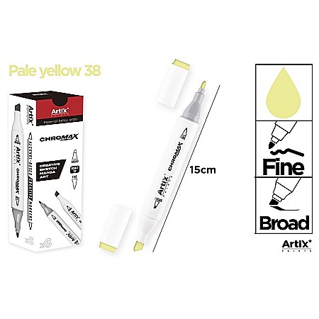 Markere creative 2 capete - ART MARKER IPB 2 CAPETE GALBEN PAL 38 PP915-38 nn
