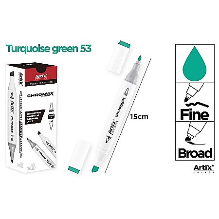 Markere creative 2 capete - ART MARKER IPB 2 CAPETE VERDE TURQUOISE 53 PP915-53 nn