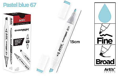 Markere creative 2 capete - ART MARKER IPB 2 CAPETE ALBASTRU PASTEL 67 PP915-67 nn